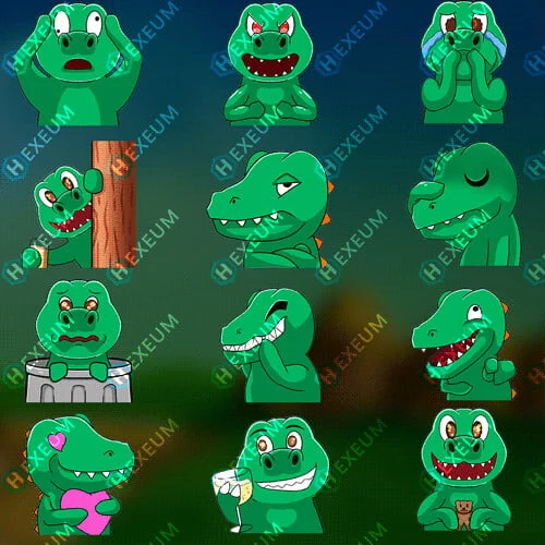 T Rex Twitch Emotes Hexeum