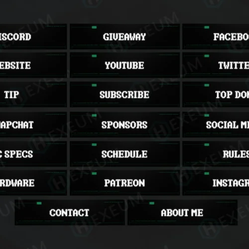 Astra, Hacker Twitch Panels : Channel Buttons - Hexeum