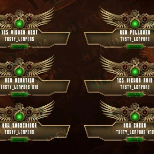 steampunk twitch alerts
