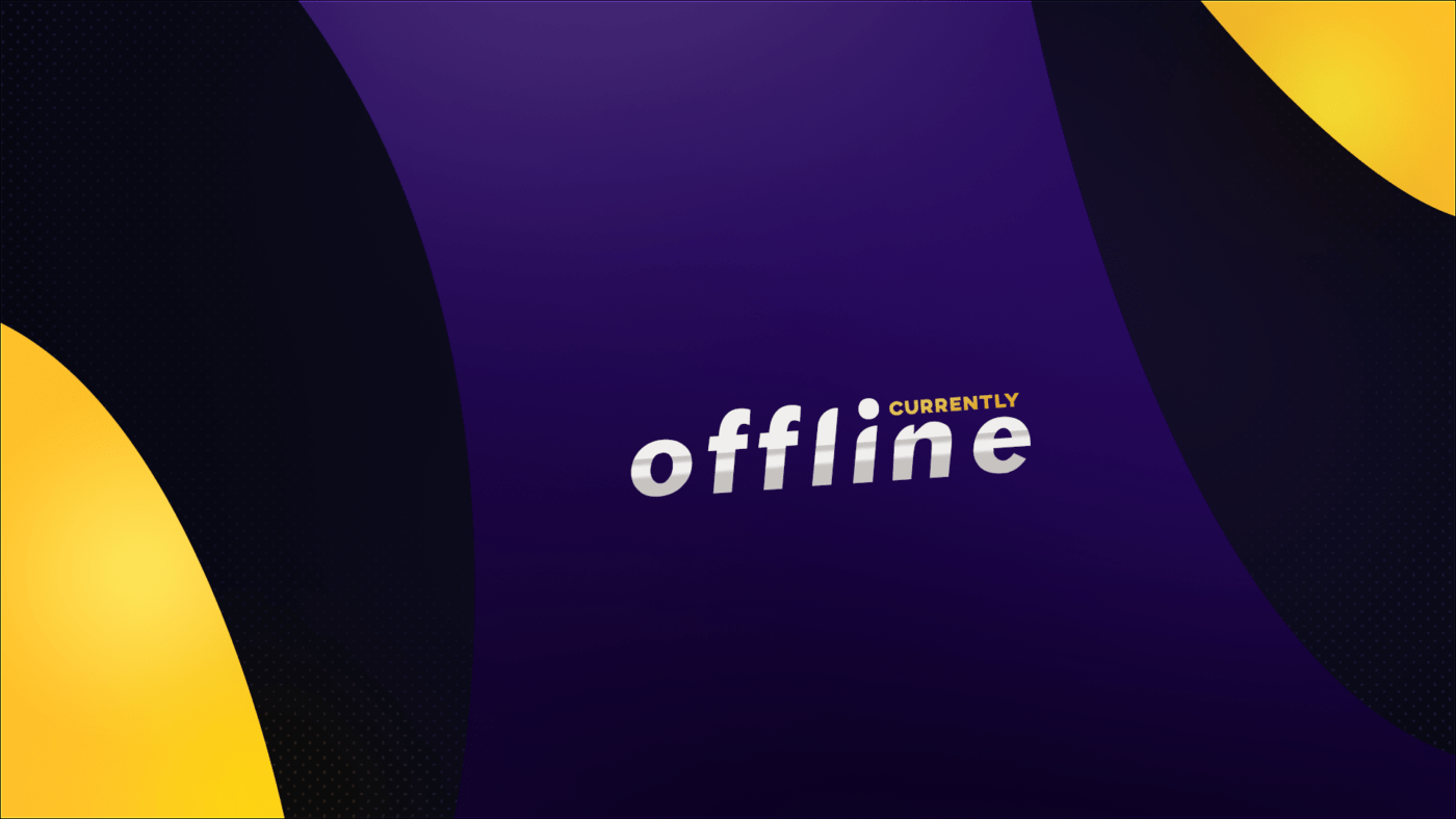 free purple yellow twitch offline banner