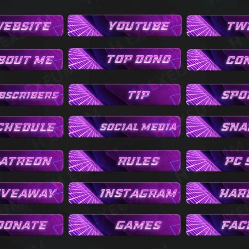 free retro twitch panels