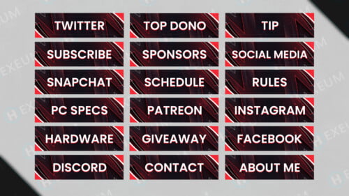 free red twitch panels