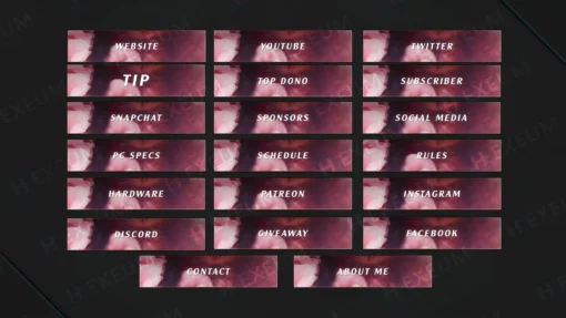 pink twitch panels