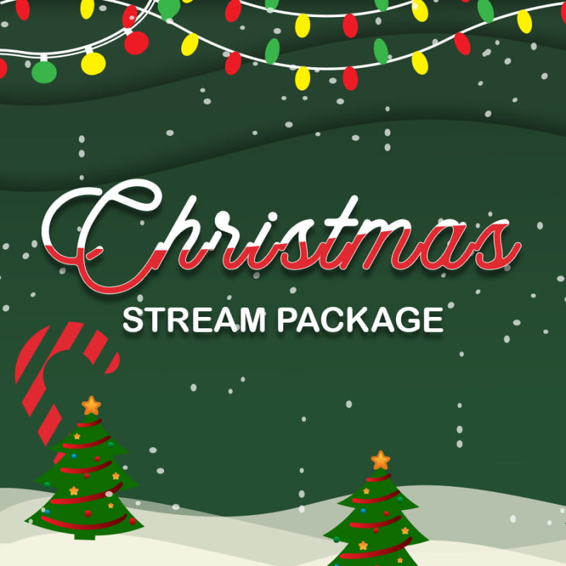 Christmas Twitch Overlay and Alerts Package for OBS and Streamlabs