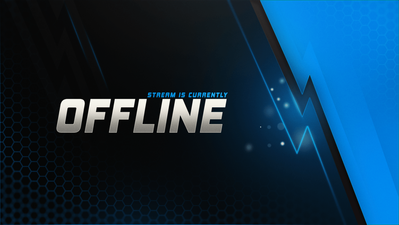 free blue twitch offline banner