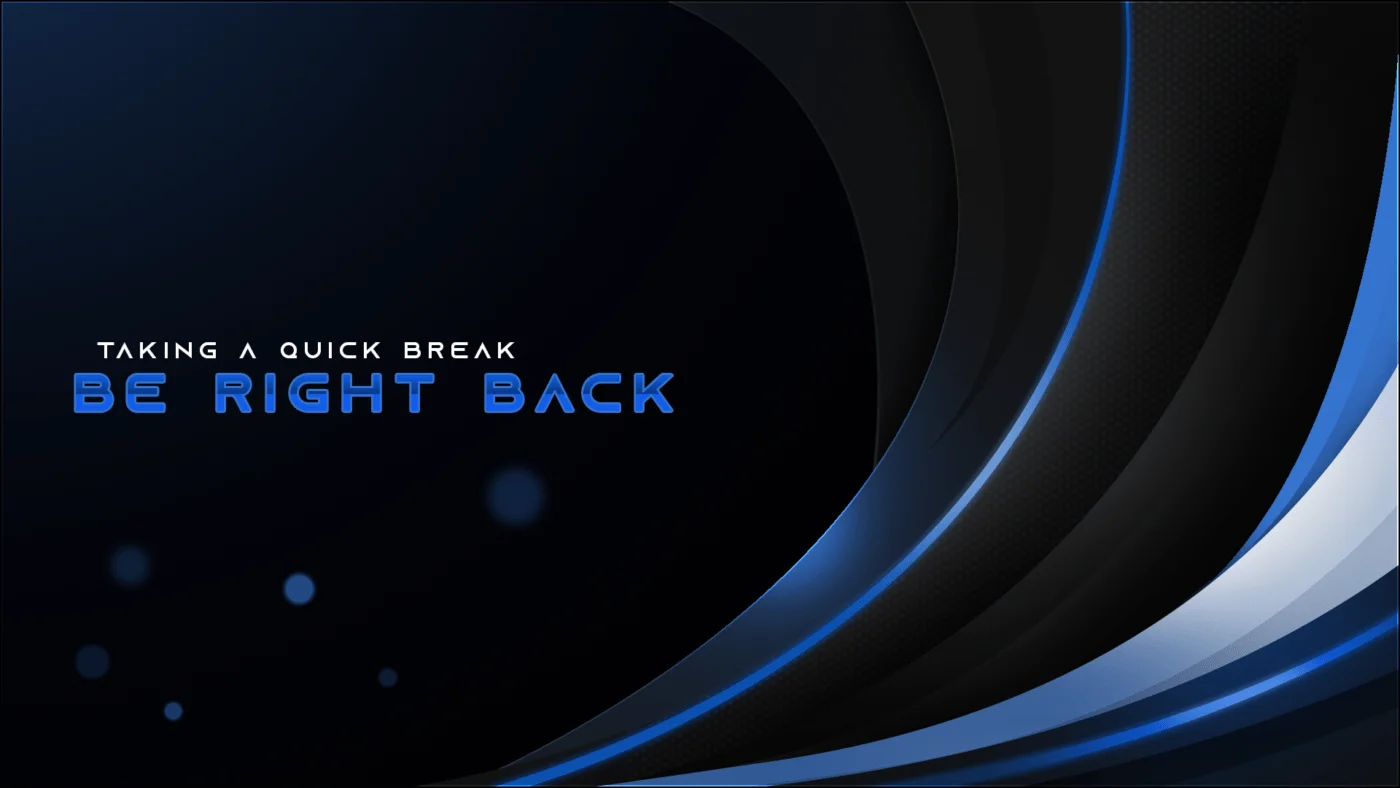 free blue brb screen