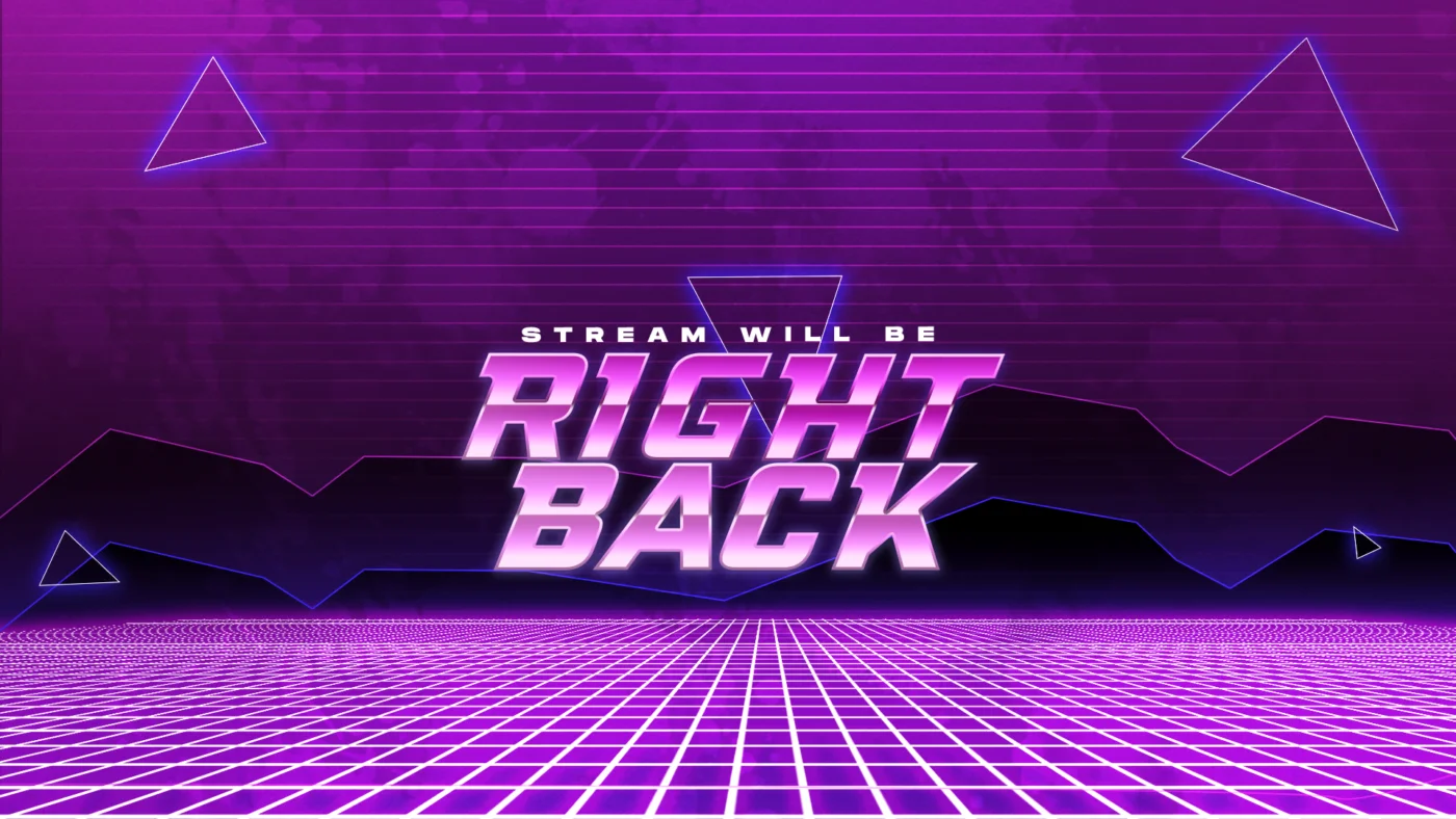 free retro brb screen