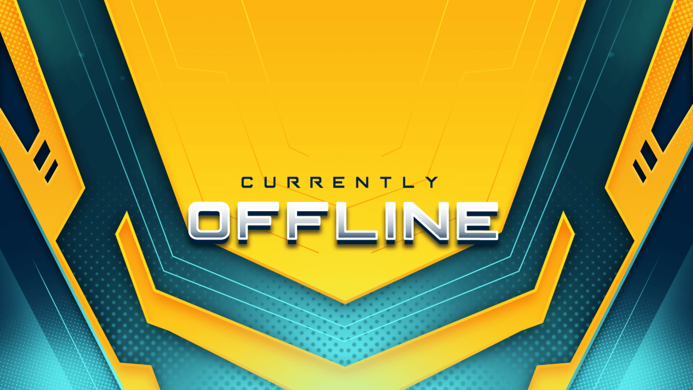 free yellow twitch offline banner