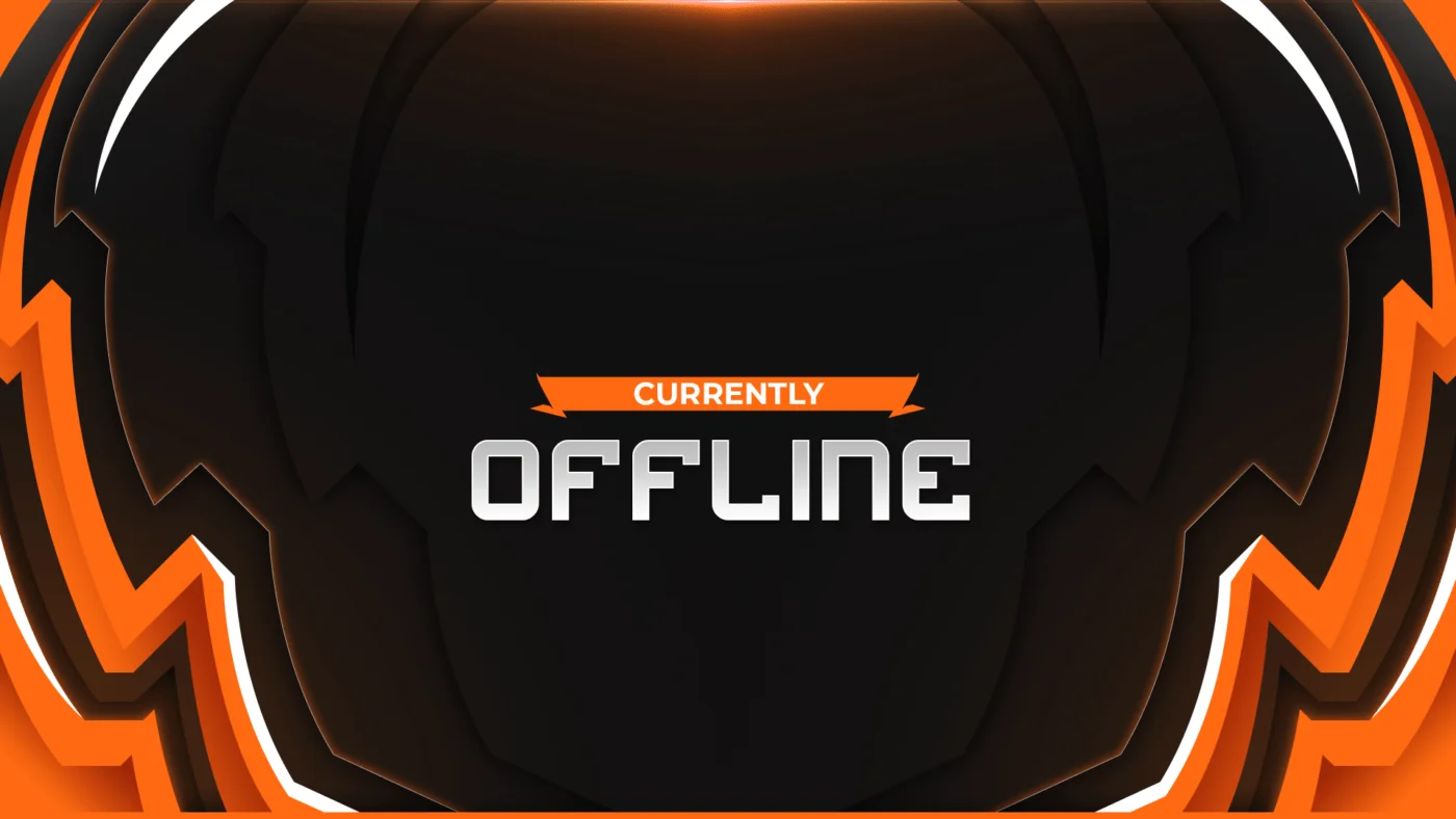 free orange twitch offline banner