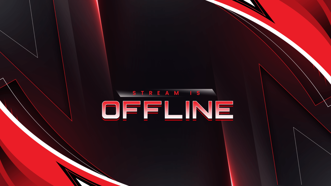 free red twitch offline banner