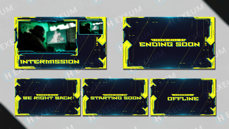 Cyberpunk Twitch Overlay Package for OBS