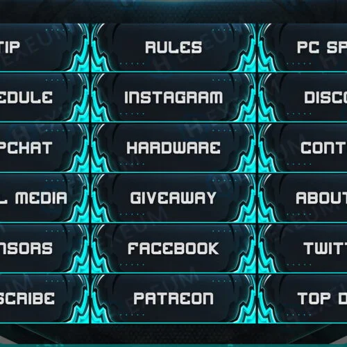 cyan twitch panels