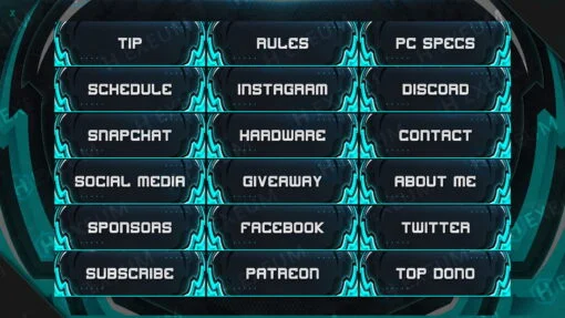 cyan twitch panels