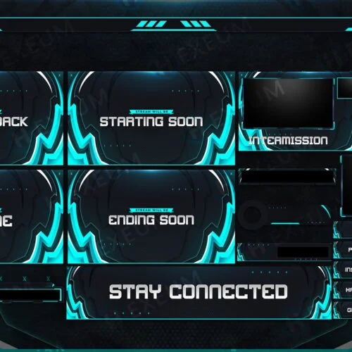 cyan twitch overlay