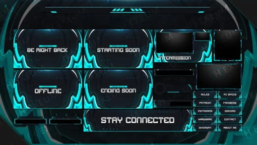 cyan twitch overlay