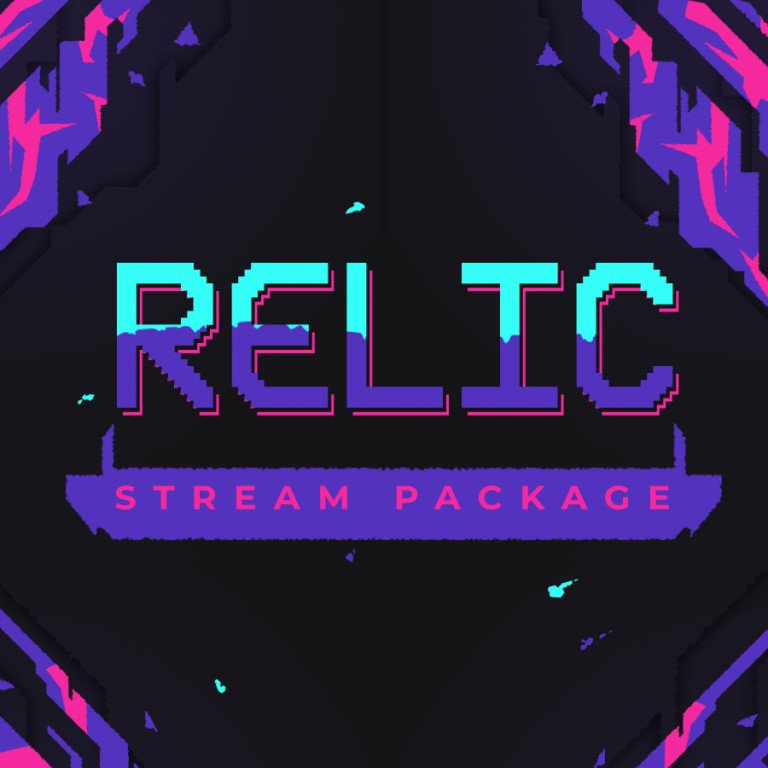 Relic, Pixel Twitch Overlay Package : Fully Animated - Hexeum