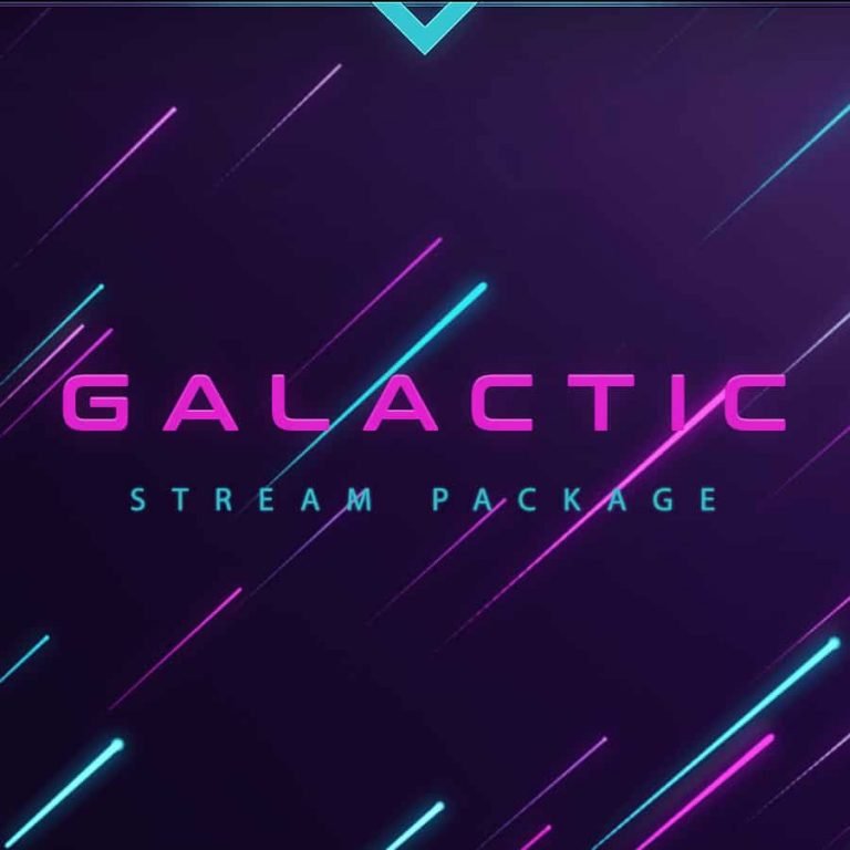 Galactic Twitch Overlay Package Fully Animated Hexeum 1048