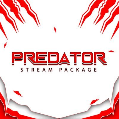 Red and White Twitch Overlay Package for OBS