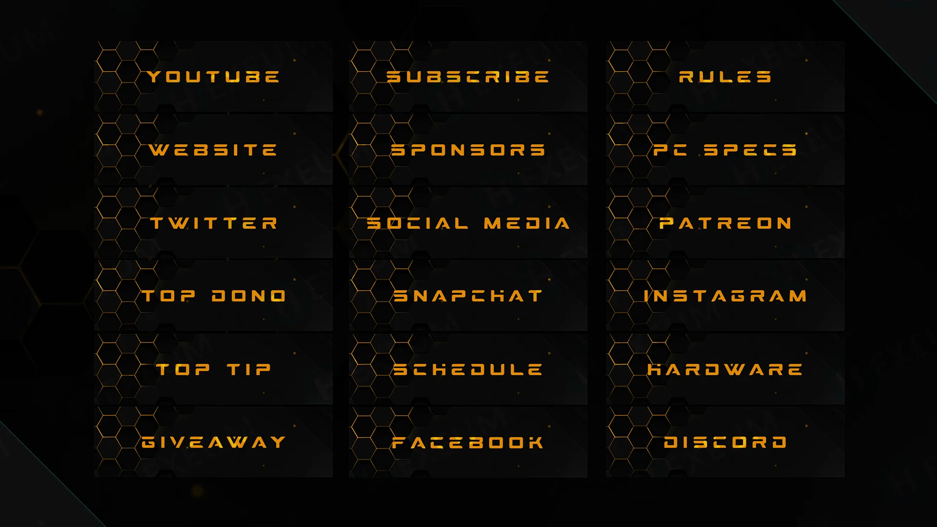 minimalist twitch panels