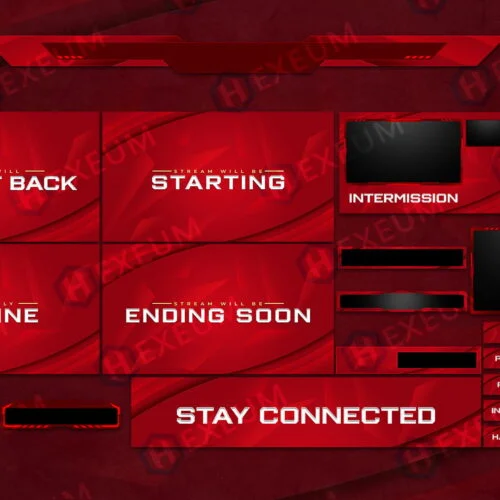 red twitch overlay