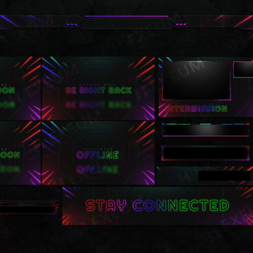 rgb twitch overlay package stream layout