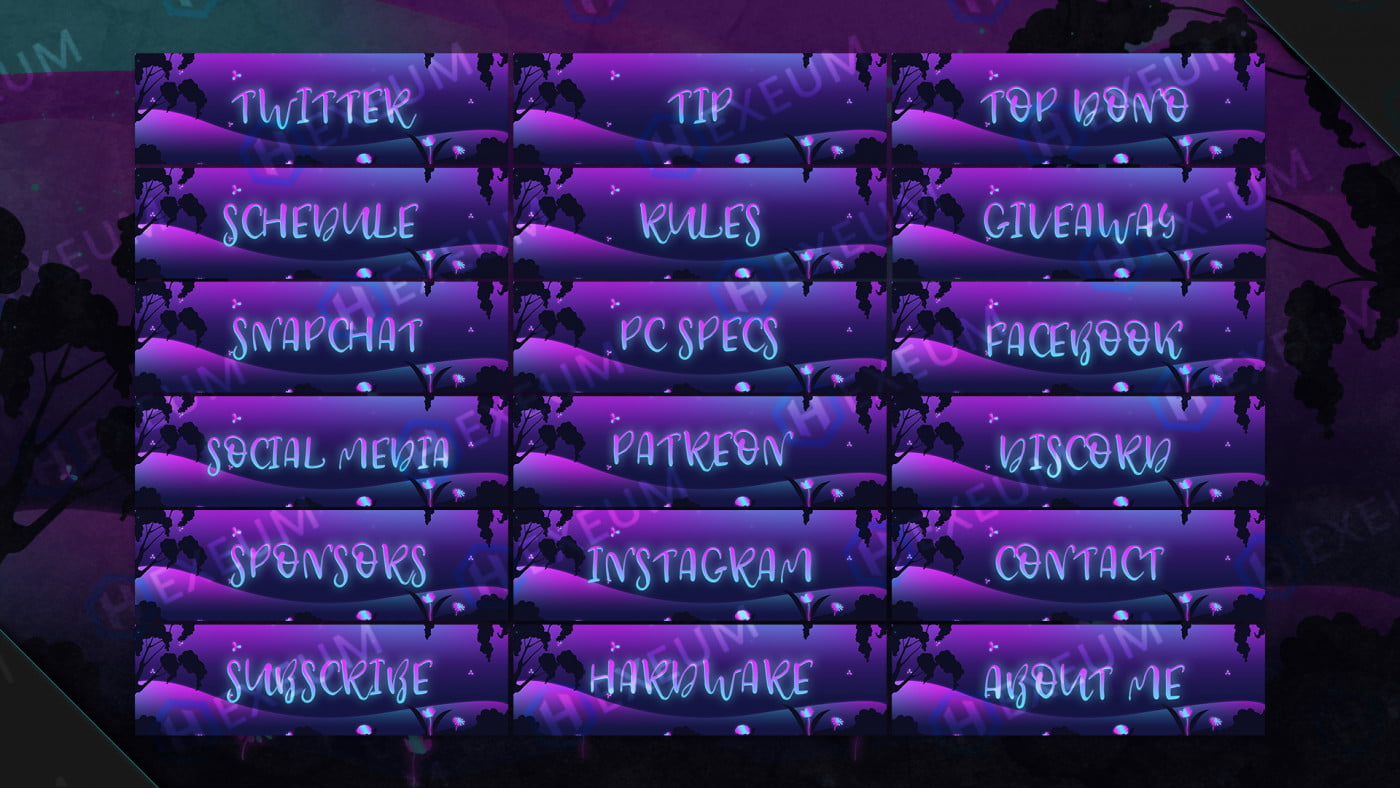 Lucid Fantasy Twitch Overlay Fully Animated Hexeum 5783