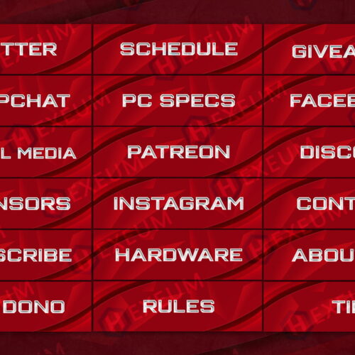 free red twitch panels