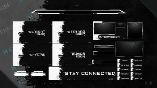 black and white twitch overlay