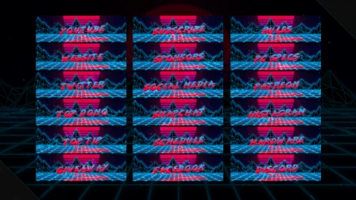 synthwave twitch panels
