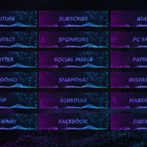 purple and blue twitch panels