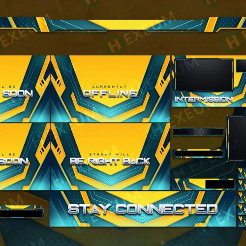 bright yellow twitch overlay