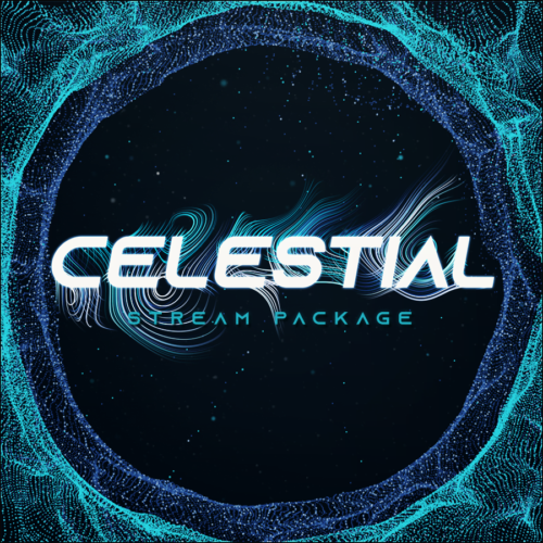 celestial blue twitch overlay package stream layout