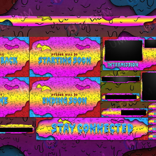 multicolored grime twitch overlay