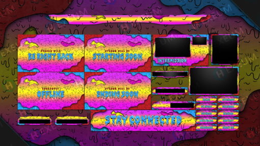 multicolored grime twitch overlay