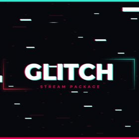 Glitch Twitch Overlay Package for OBS