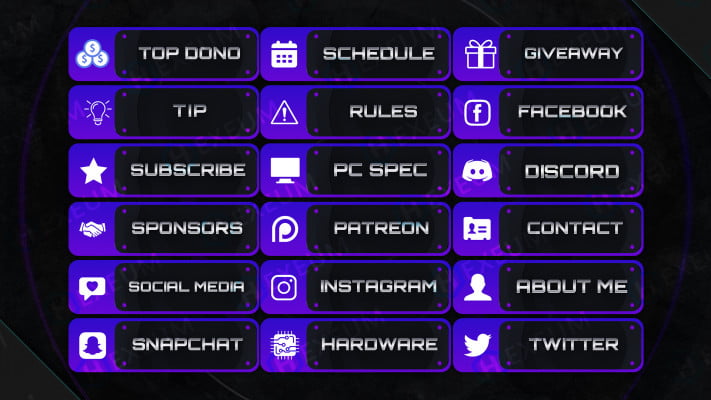 Cyclone, Modern Twitch Overlay Package - Hexeum