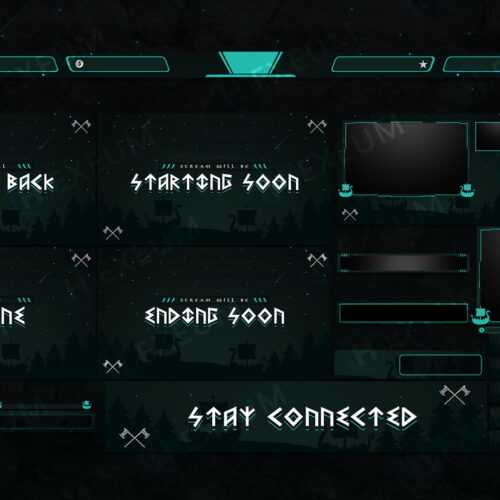 viking twitch overlay package stream layout