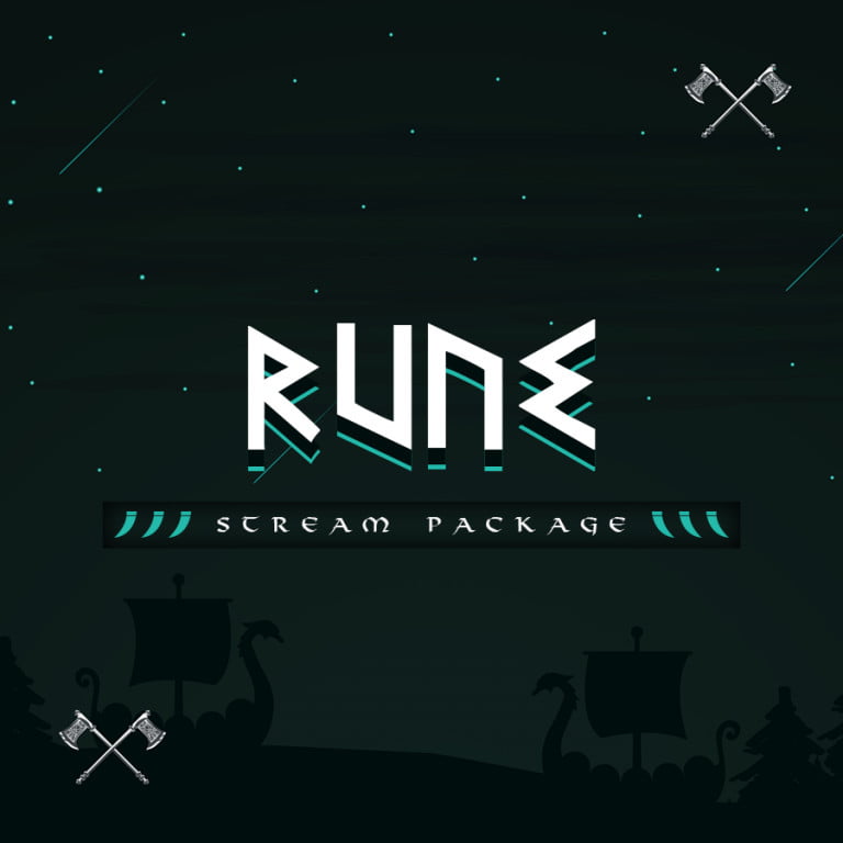 Rune Viking Animated Twitch Overlay Package Hexeum 0086