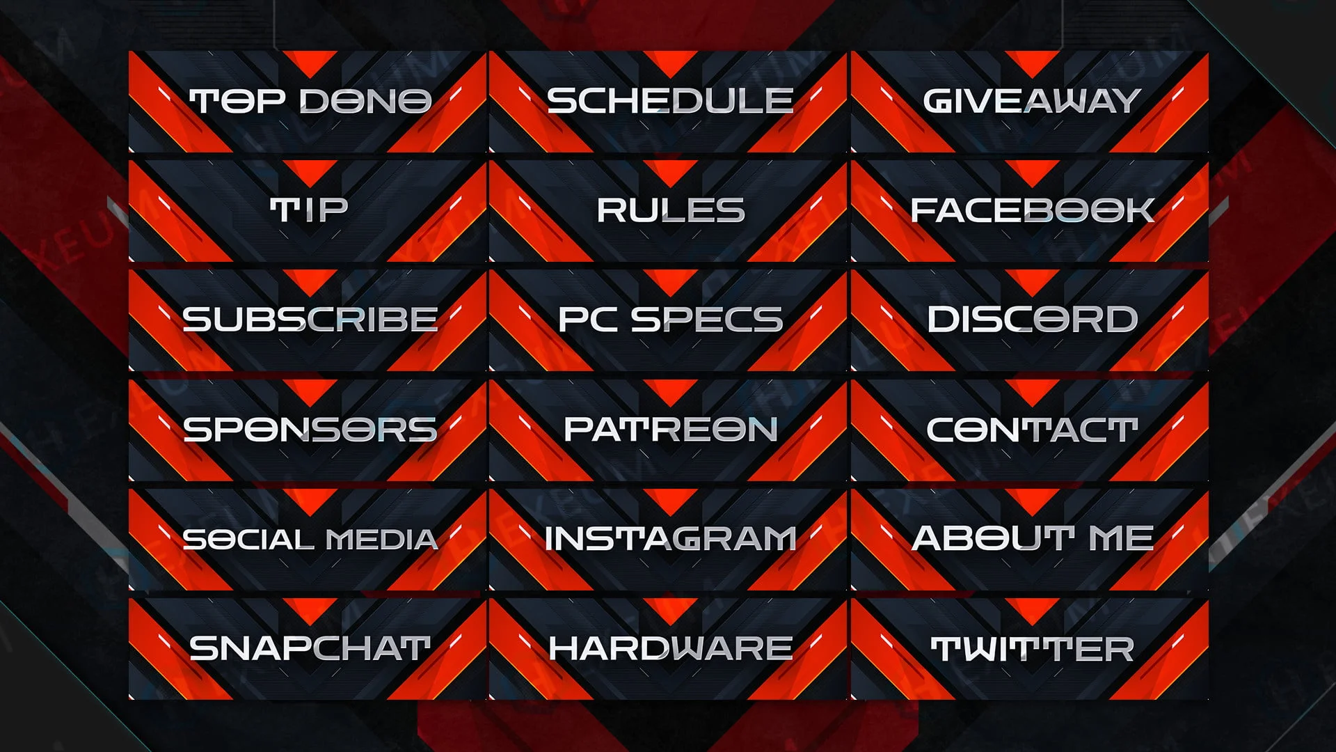 Panels-Preview Modern Twitch Panels