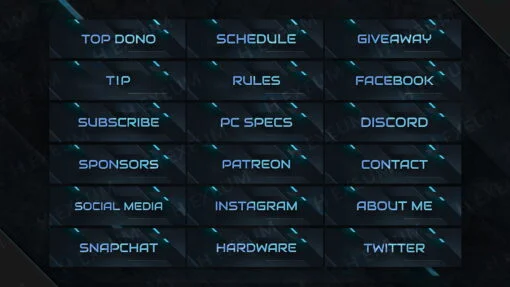 Blue Twitch Panels