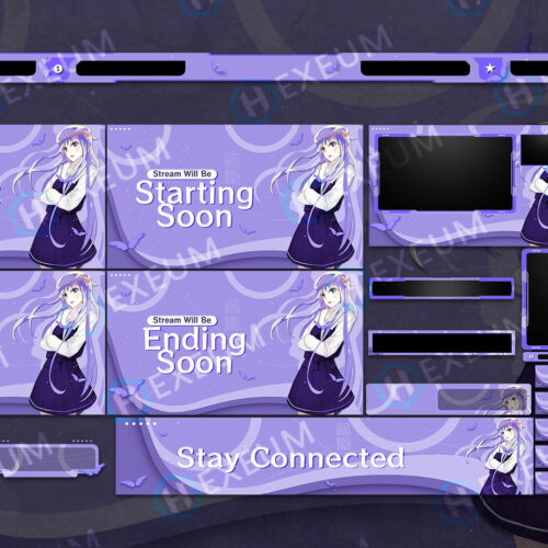 Anime twitch Overlay package stream layout