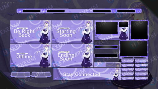 Anime twitch Overlay package stream layout