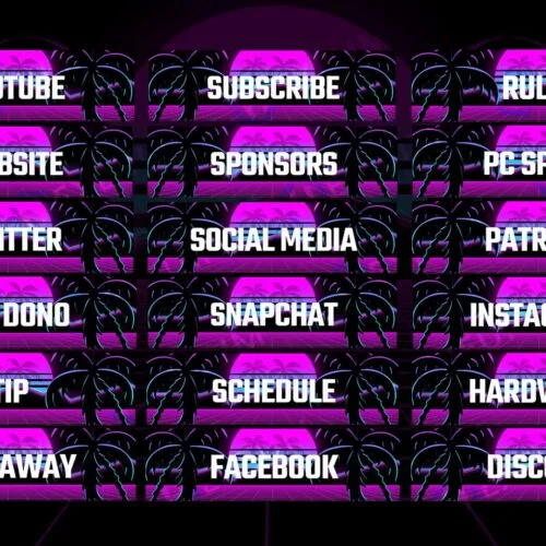 Synthwave Twitch Panels