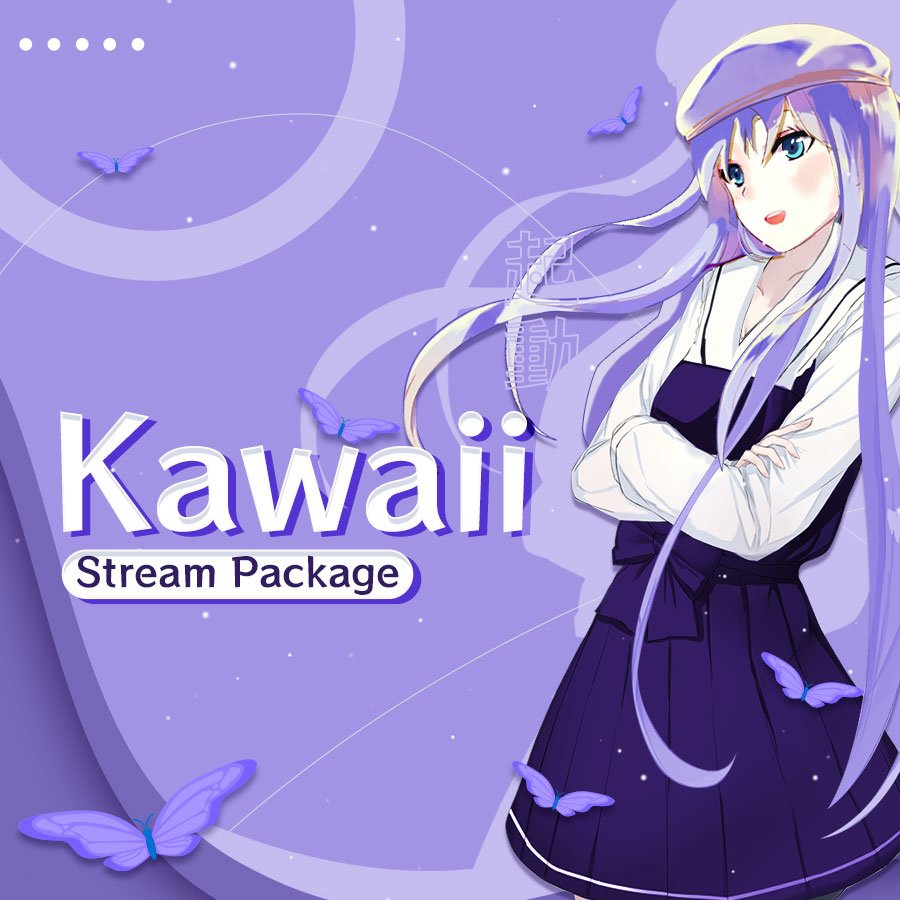 Cute Twitch Animated Transition Designs Overlay Stream Packages available  on