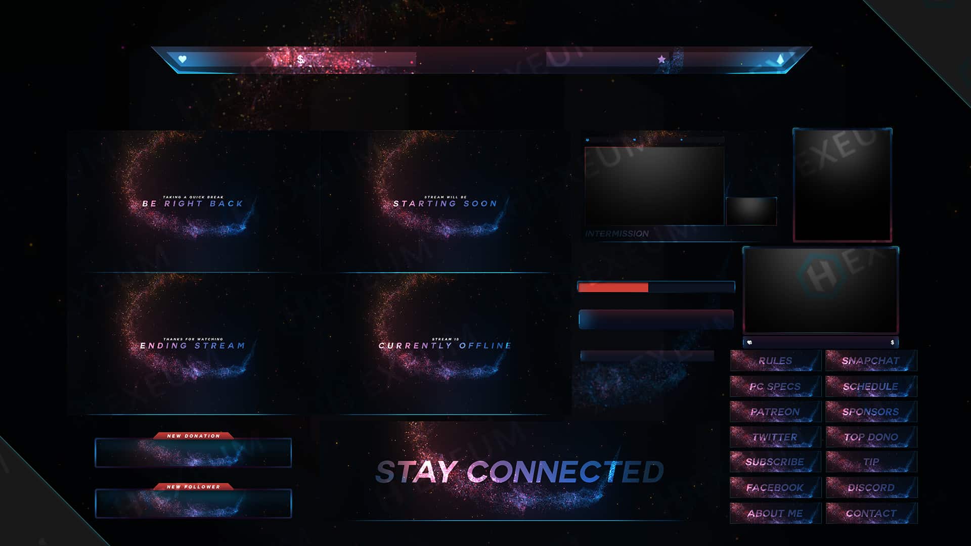 Intermission screen overlays (Just Chatting)