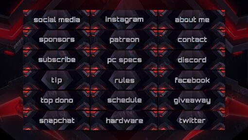 Red Twitch Panels