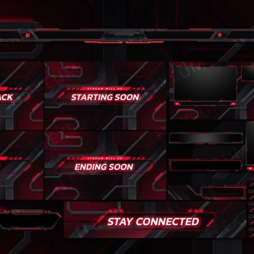 Red Twitch Layout