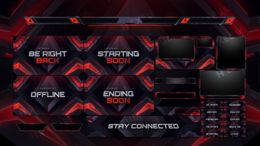 Red Twitch Layout