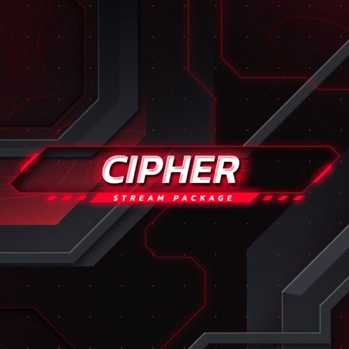 Cipher Red Twitch Layout Thumbnail