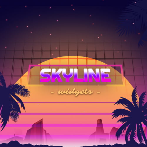 Skyline Synthwave Streamlabs Widgets Thumbnail
